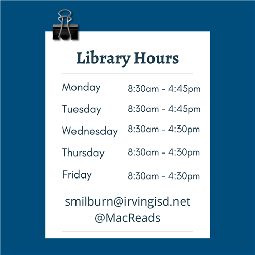 MHS Library Hours